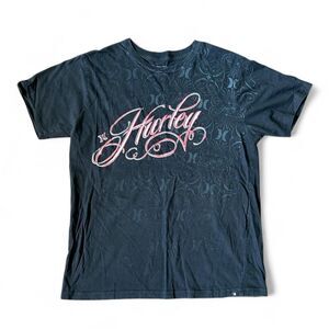 Hurley Men's Black and Grey T-shirt